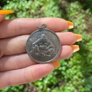Vintage Silver Buddha Pendant